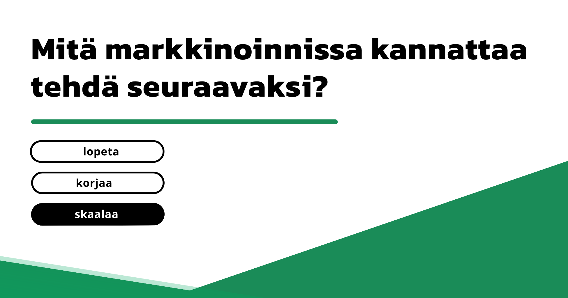 Dataohjattu päätöksenteko markkinoinnissa
