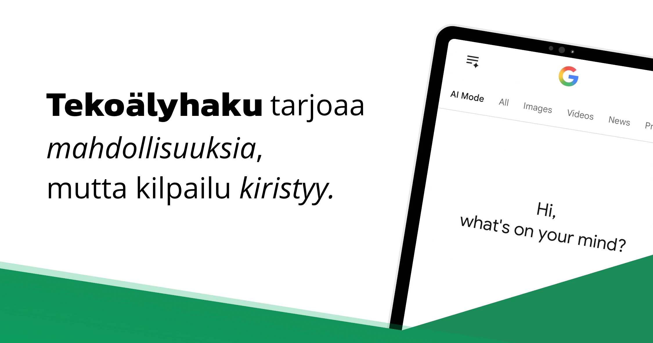 Google tekee lähteistä näkyvämpiä tekoälyhaussa