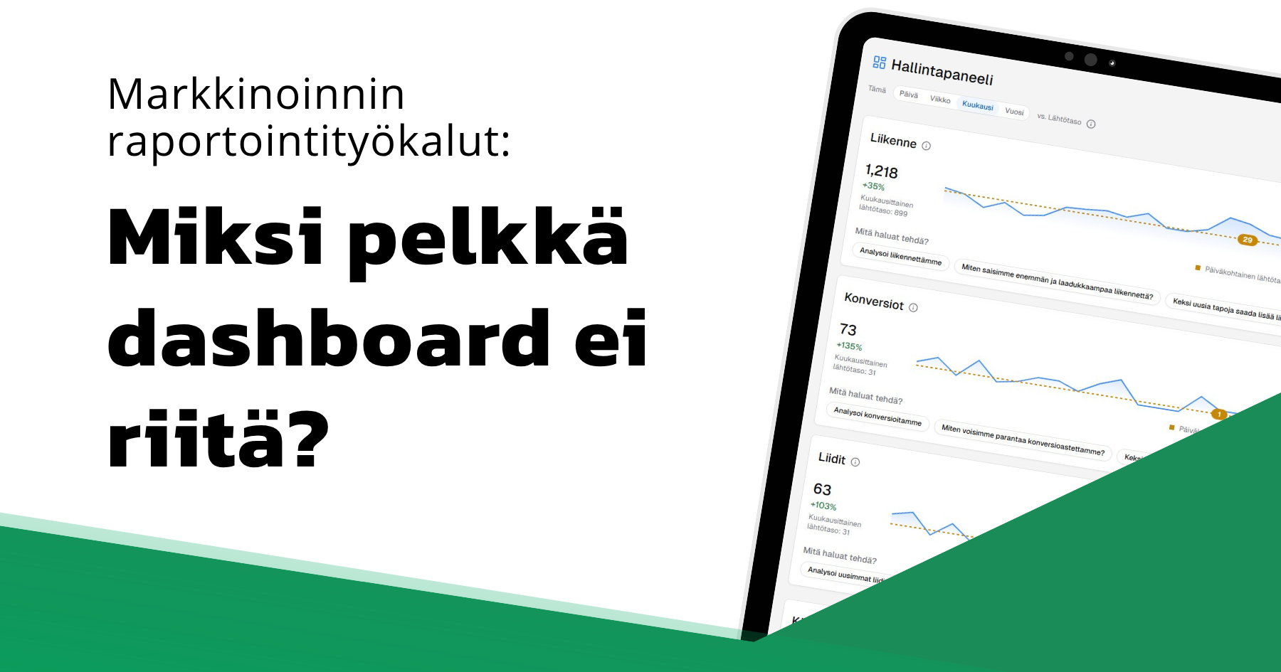 Marketing reporting tools